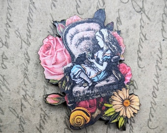 ALice in Wonderland Brooch  Pin