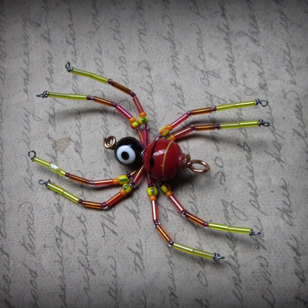 Red Evil Eye Spider Ornament Suncatcher