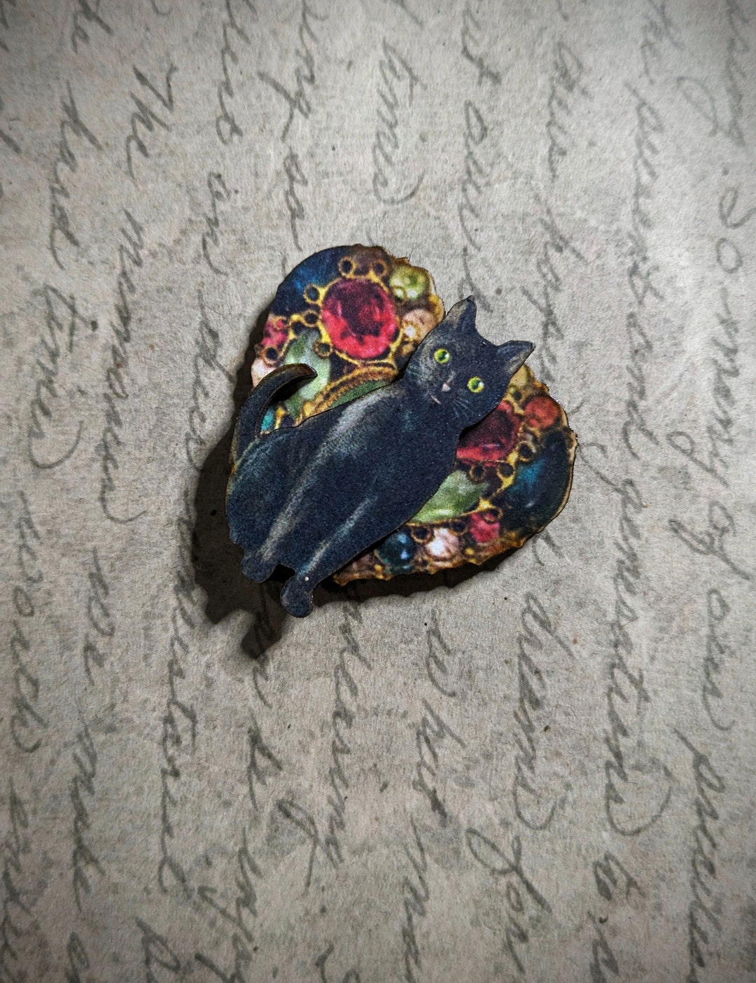 Black Cat Brooch Etsy