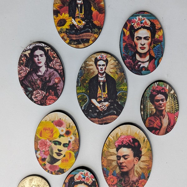 Frida Kahlo Ovals Laser Cut Mixed Media Art Supplies