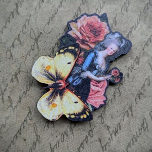 Marie Antoinette Art Brooch Pin
