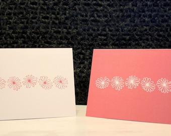 Vintage Pyrex Patterns Notecards - Pink Daisy