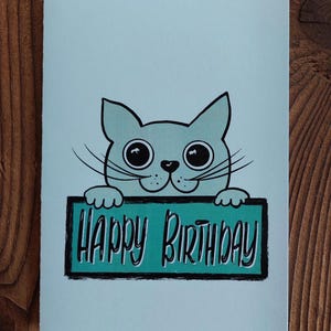 Birthday Card Cat