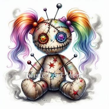 Voodoo Doll Clipart: Mystical Collection for Scrapbooking (Digital Download)