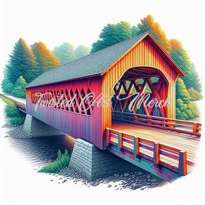 Clipart overdekte brug: knutselen en kaarten maken, jpg (digitale download)