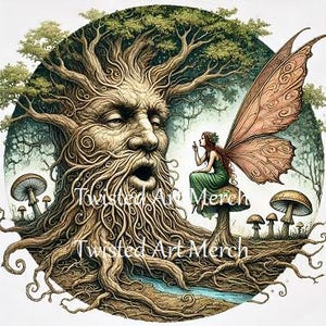 Clipart fée qui parle avec le vieil arbre - 10 images JPG de fées - 3000 x 3000 px - JPG numériques - articles de papeterie, scrapbooking, travaux manuels, fabrication de cartes
