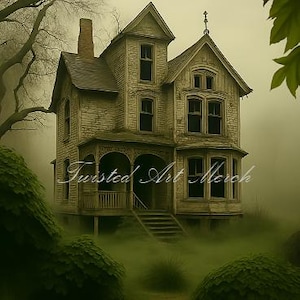 Imágenes prediseñadas de casas abandonadas: 10 imágenes en formato JPG de casas abandonadas (3000 x 3000 px): casas misteriosas, casas olvidadas y antiguas granjas.