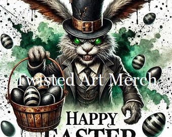 Evil Easter Bunny Clipart: Dark Art JPGs (Digital Download)