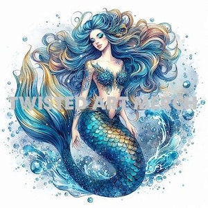 Mermaid Dreams Digital Download Bundle - Oceanic Sirens: 10 digitale Downloads - 10 Mermaid JPG - Aquatic Beautys - Mermaid Collection JPG
