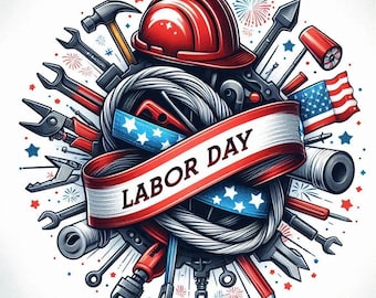 Labor Day Patriotic Clip Art: Digital Download Bundle (12 JPGs)
