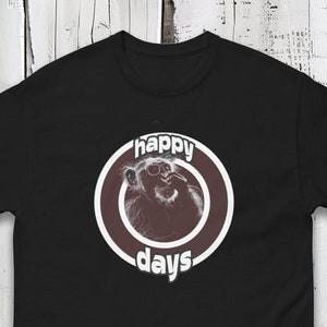 Funny Monkey T-Shirt Gift for Him Cheeky Monkey Birthday Present for Her Monkey Love Tee Joke Top Graphic T-Shirt Design Monkey Vibes Top