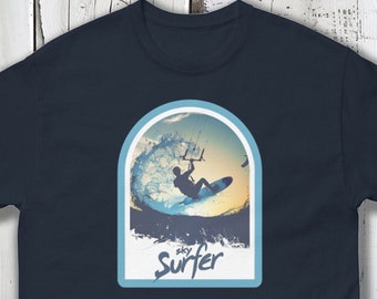 Sky Surfer Kiteboarding T-Shirt, Retro Watersport Graphic