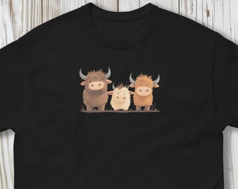 Cute Highland Cow T-Shirt, Western Crewneck