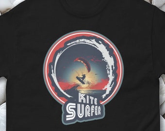 Kite Surfer Graphic T-Shirt, Water Sports Tee