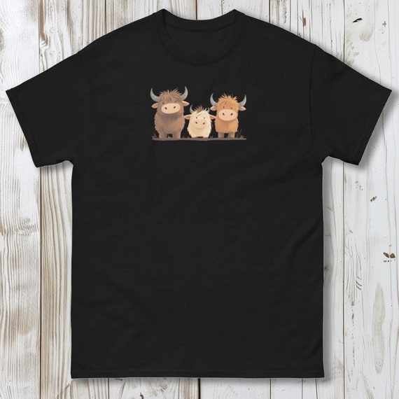 Cute Highland Cow T-Shirt, Western Crewneck