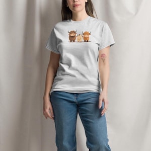 Cute Highland Cow T-Shirt, Western Crewneck image 4