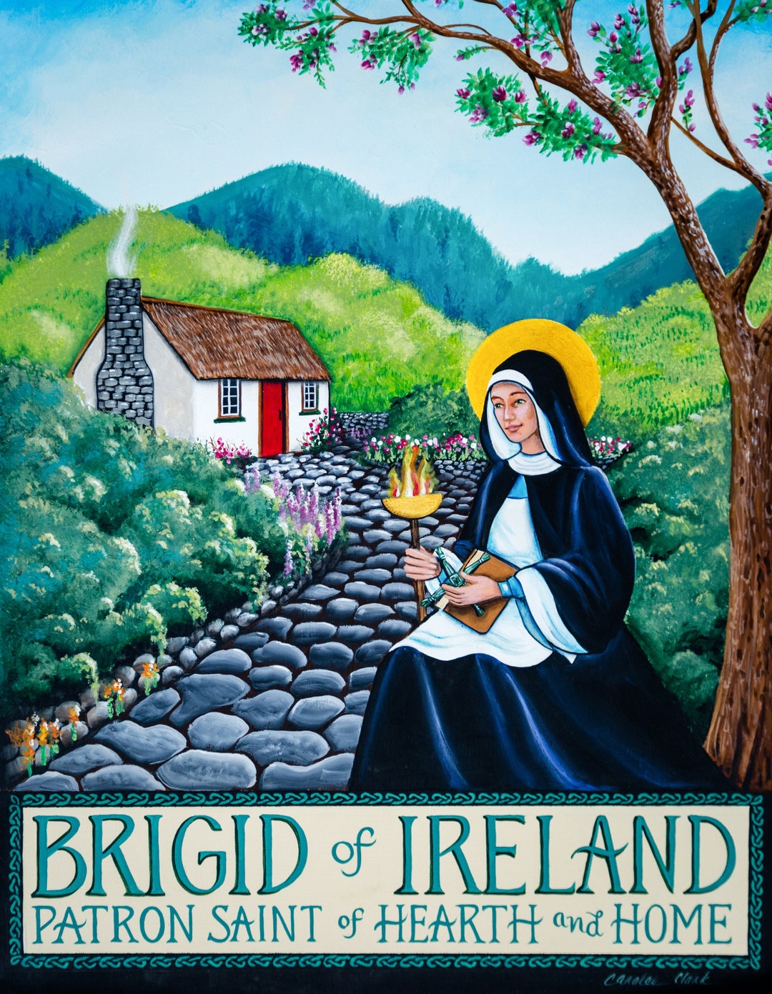 Brigid of Ireland, Patron Saint of Hearth and Home 8 X 10 Print of