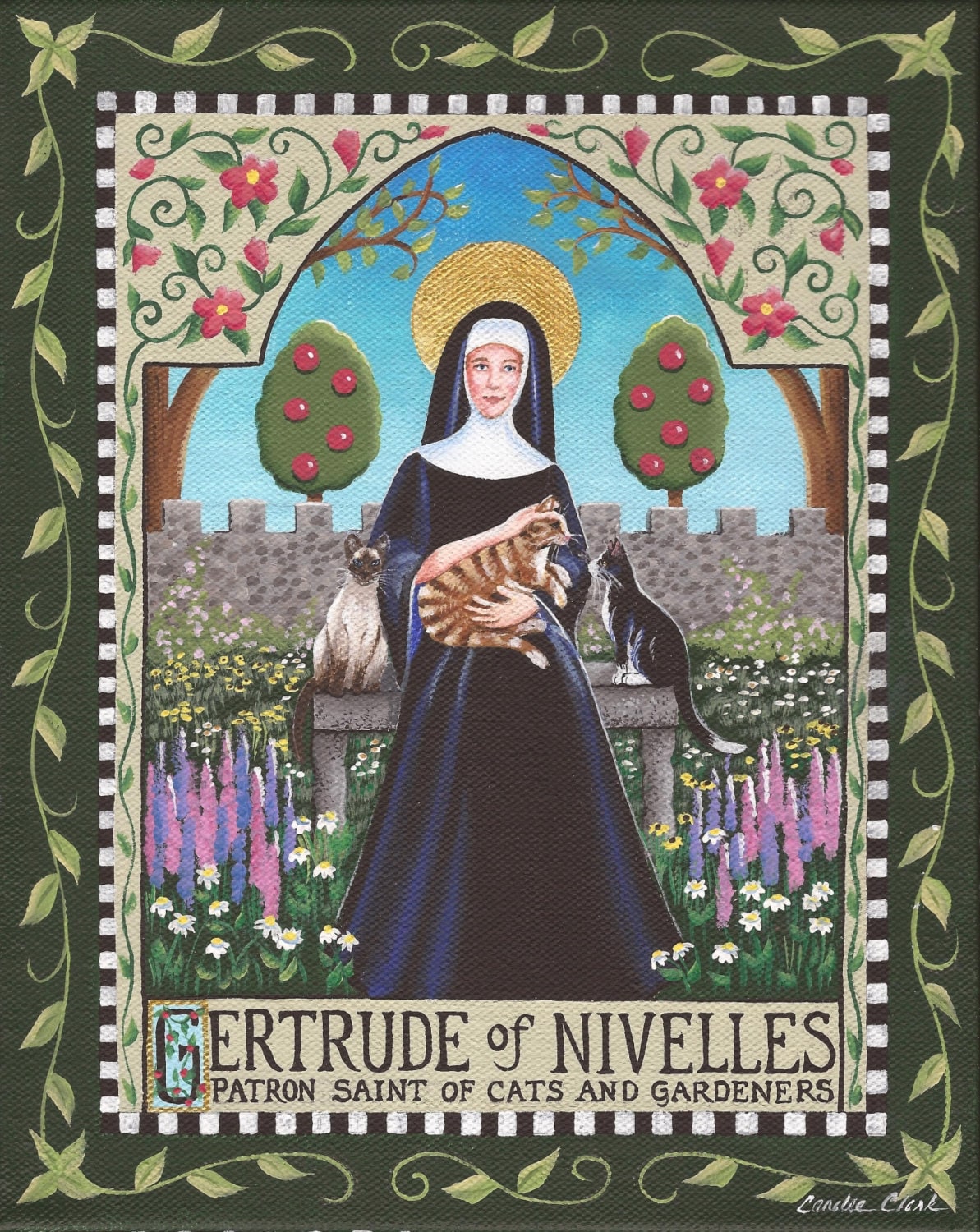 Saint Gertrude of Nivelles, Patron of Cats and Gardeners - 8