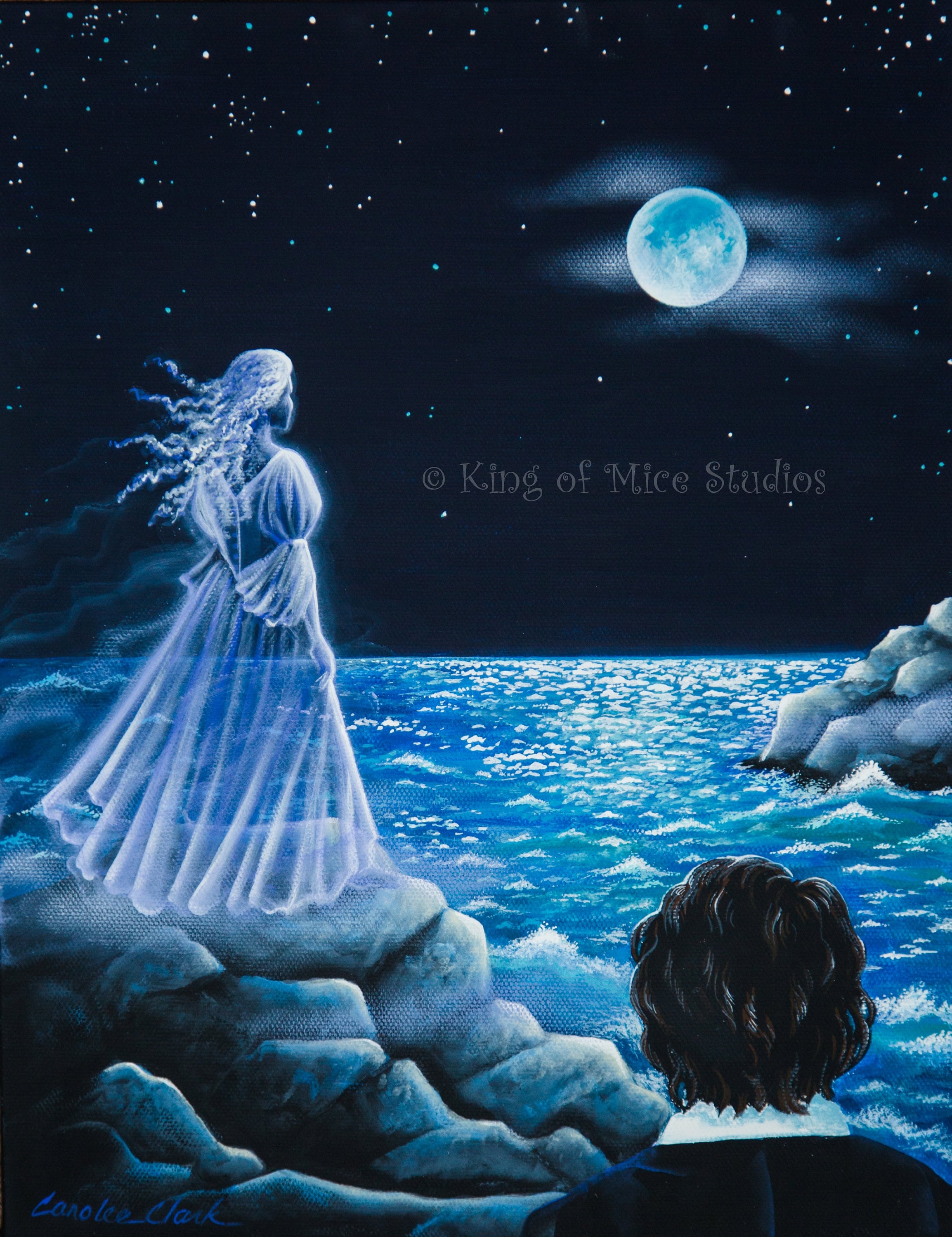 Annabel Lee 8 X 10 Print of Edgar Allan Poe Inspired Painting by