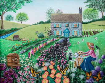 HAPPILY EVER AFTER, 11 x 14 Print of Original, Acrylic Painting, by Carolee Clark, of King of Mice Studios