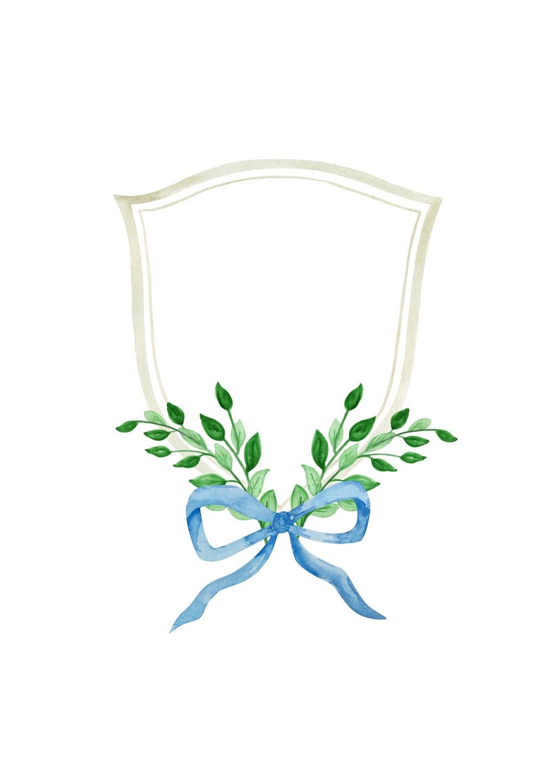 Watercolor Crest Clipart, Wedding Crests, Regency, Ribbons - Etsy