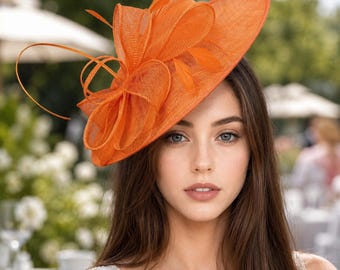 Sombrero tocado de plumas sinario para mujer, ideal para fiestas de té, iglesias, el Derby de Kentucky o bodas, con clip.