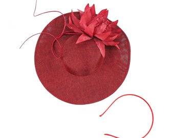 Large Floral Fascinator Hat: Kentucky Derby, Ascot Races