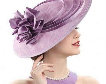 Large Fascinator Hat for Women Wedding Tea Party Bridal Shower Cocktail kentucky Derby Hat