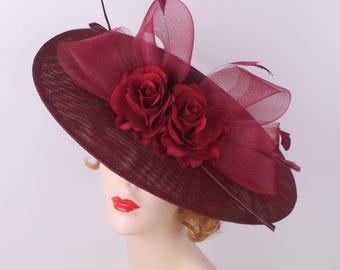 Women's Flower Fascinator Tea Party Hat with Alligator Clip Church Kentucky Derby Hat