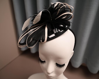 Women's Feather Fascinator Tea Party Hat with Alligator Clip Church Kentucky Derby Hat