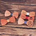 Personalized Wooden Bow Tie – Custom Monogram, Groomsmen Gift