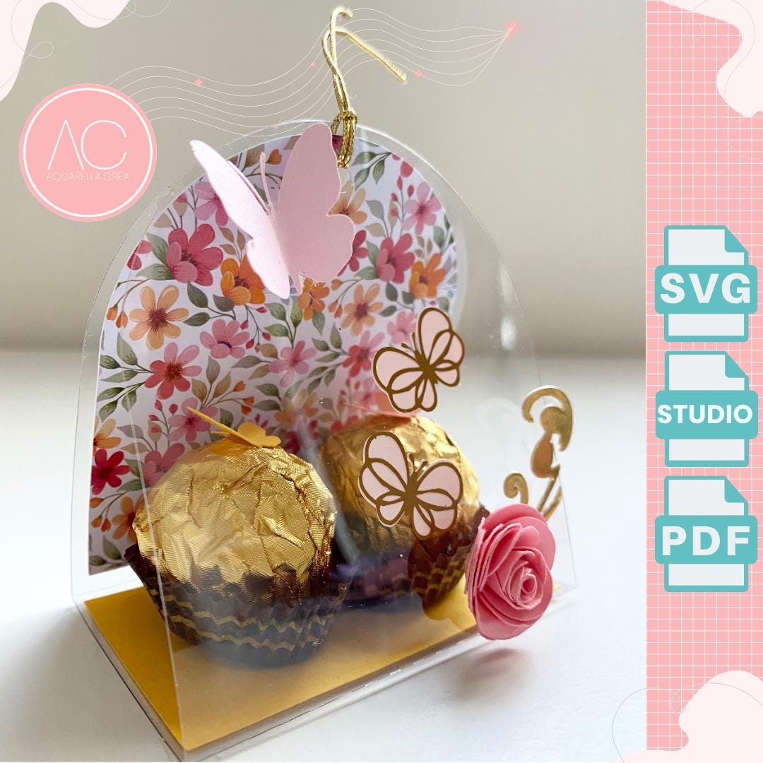 Ferrero Rocher Box Template: Customizable Chocolate Box (SVG, Studio ...