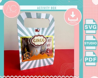 Modelo SVG para Caixa de Atividades Faça Você Mesmo | Lembrancinha para Festa Infantil (Download Digital)