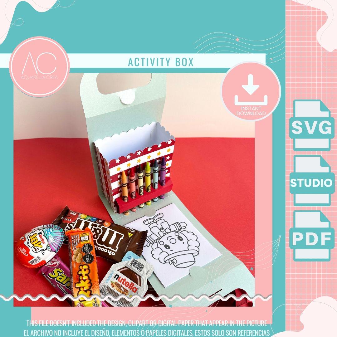 DIY Kids Activity Box SVG Template | Party Favor Box (digital Download ...