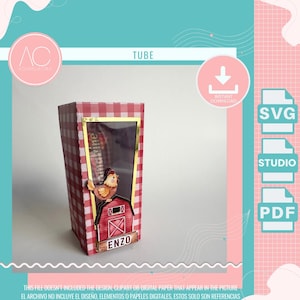 Candy Box SVG | tube box Template | Cricut Candy Holder Cut File | Silhouette Favor Box | DIY Party Favor Packaging | Digital download