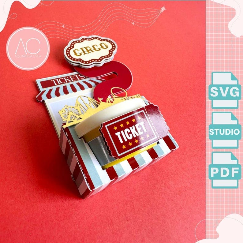 DIY Activity Box SVG Template | Circus Theme Party (digital Download ...