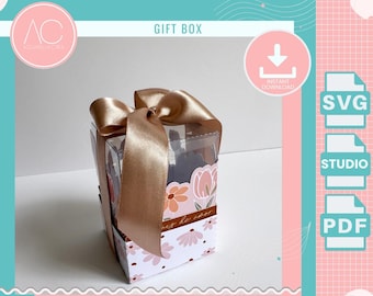 Muttertag Geschenkbox Vorlage - DIY druckbare (svg, pdf, studio) Digitale Datei