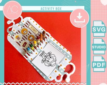 Mall för DIY-aktivitetslåda för barn | Cricut & Silhouette SVG (digital nedladdning)