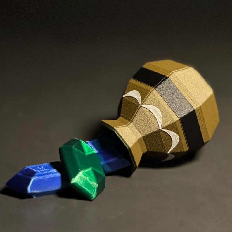 Zelda Pot Breakable Low-Poly Magnetic z rupiami, projekt 3D i druk FDM zdjęcie 2