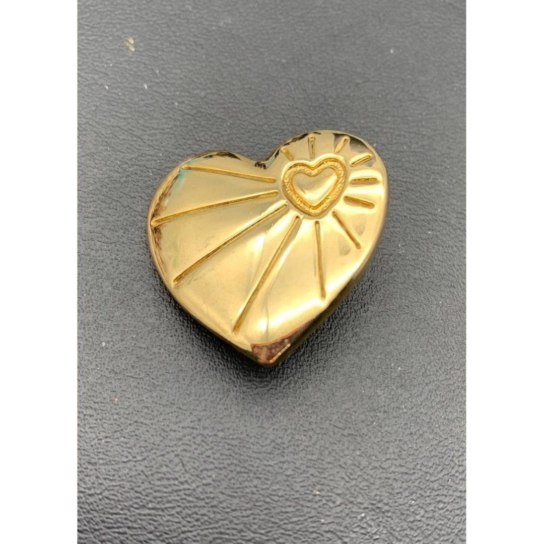 Vintage the Variety Club Gold Tone Heart Shape Brooch Etsy
