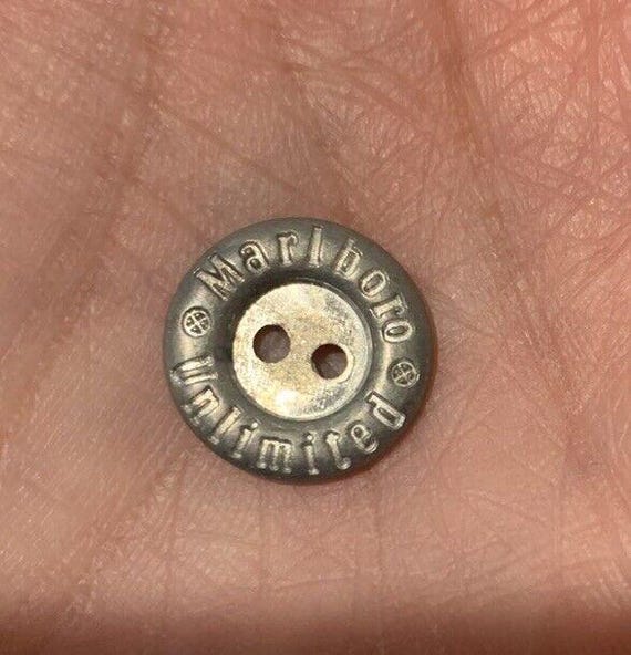 marlboro button cigarette Vintage Lot of 14 Metal Marlboro Unlimited Cigarette Metal 2 Hole Buttons