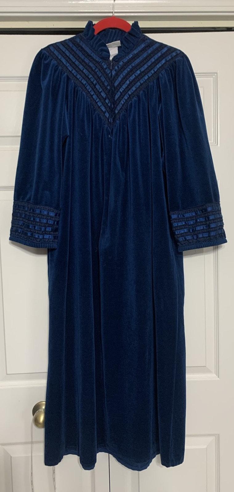 Vestaglia vintage in pizzo di velluto Gilligan O'Malley con tasche