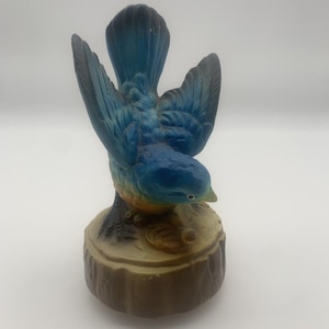 Vintage 70s Made In Japan Bluebird Spinning Music Box Works