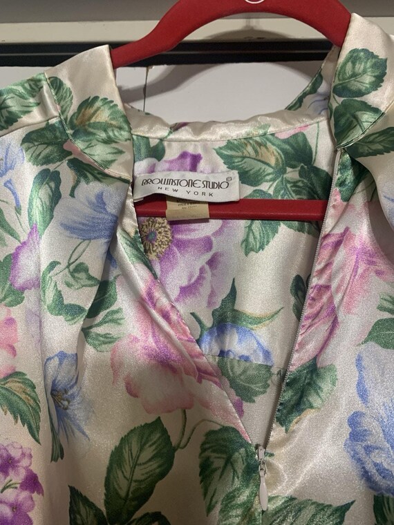 Vintage Brownstone Studio Satin Floral Dressing Gown … Gem