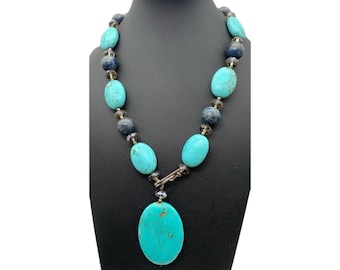 Dyed Howlite Turquoise Bracelet - Etsy