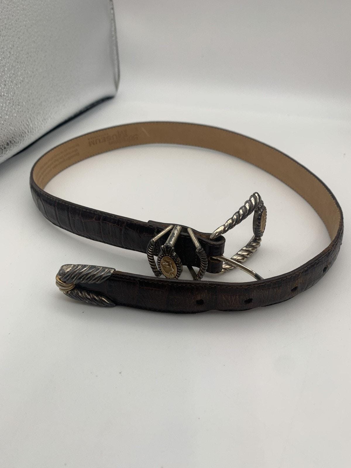 Brighton Museum Collection Vintage Celestial Belt Brown Leather 36 inches long Vintage Brighton belt – Holy Thrift main image 3