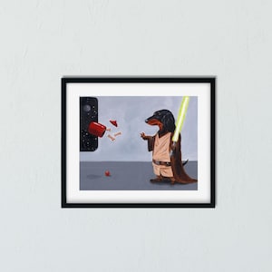 Dachshund art, dachshund gift, Dachshund wall decor, Dachshund art Print by Brian Rubenacker