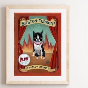 Boston Terrier gift, Boston Terrier art, boston terrier print, boston terrier wall decor, boston terrier wall art print