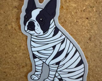 Boston terrier vinyl sticker, boston terrier stickers, boston terrier gift, dog stickers,car stickers, 3 inch stickers, super Boston terrier