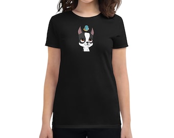 Bonita camiseta de Boston Terrier de Brian Rubenacker, adorable camiseta para amantes de los perros, regalo perfecto para los fanáticos de Boston Terrier Camiseta de manga corta para mujer